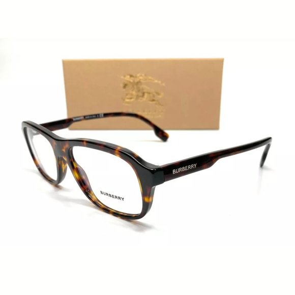 Burberry Men's Dark Havana Square Eyeglasses! - Picture 1 of 3